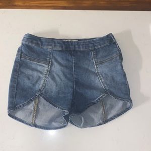 Free People High Waisted Tulip Denim Shorts 24